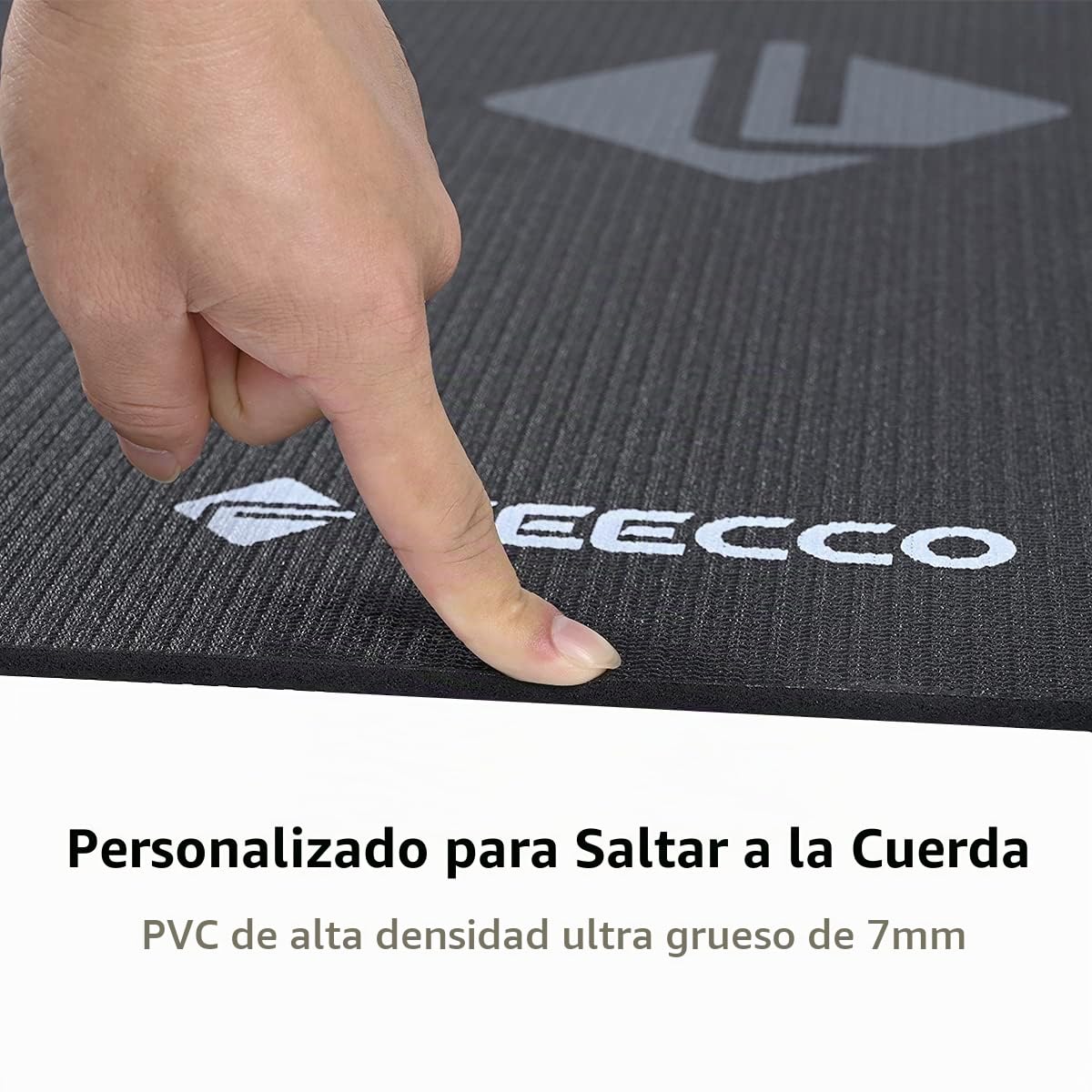 FEECCO Almohadilla de salto de cuerda, almohadilla de alta densidad de PVC súper gruesa
