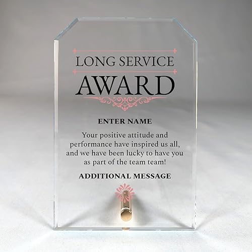 Miniatura 50 de Premio personalizado grabado con láser, diseño grabado con láser, agradecimiento, añade tu propio texto, incluye caja de regalo, premio al empleado