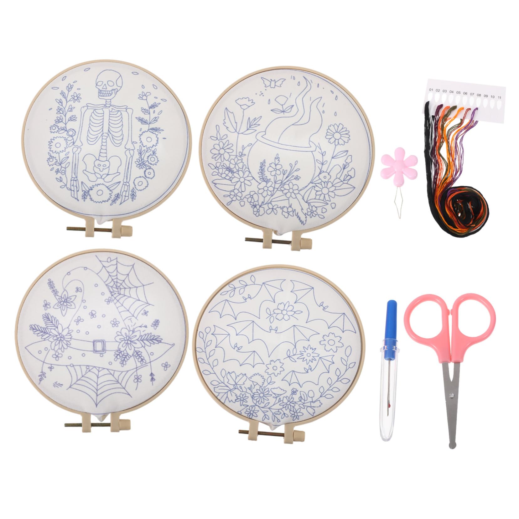 jojofuny Kits De Bordado Con Patrón Muestrario De Puntadas Kit Para Principiantes Telas Para Bordar Para Principiantes Adultos Manualidades De