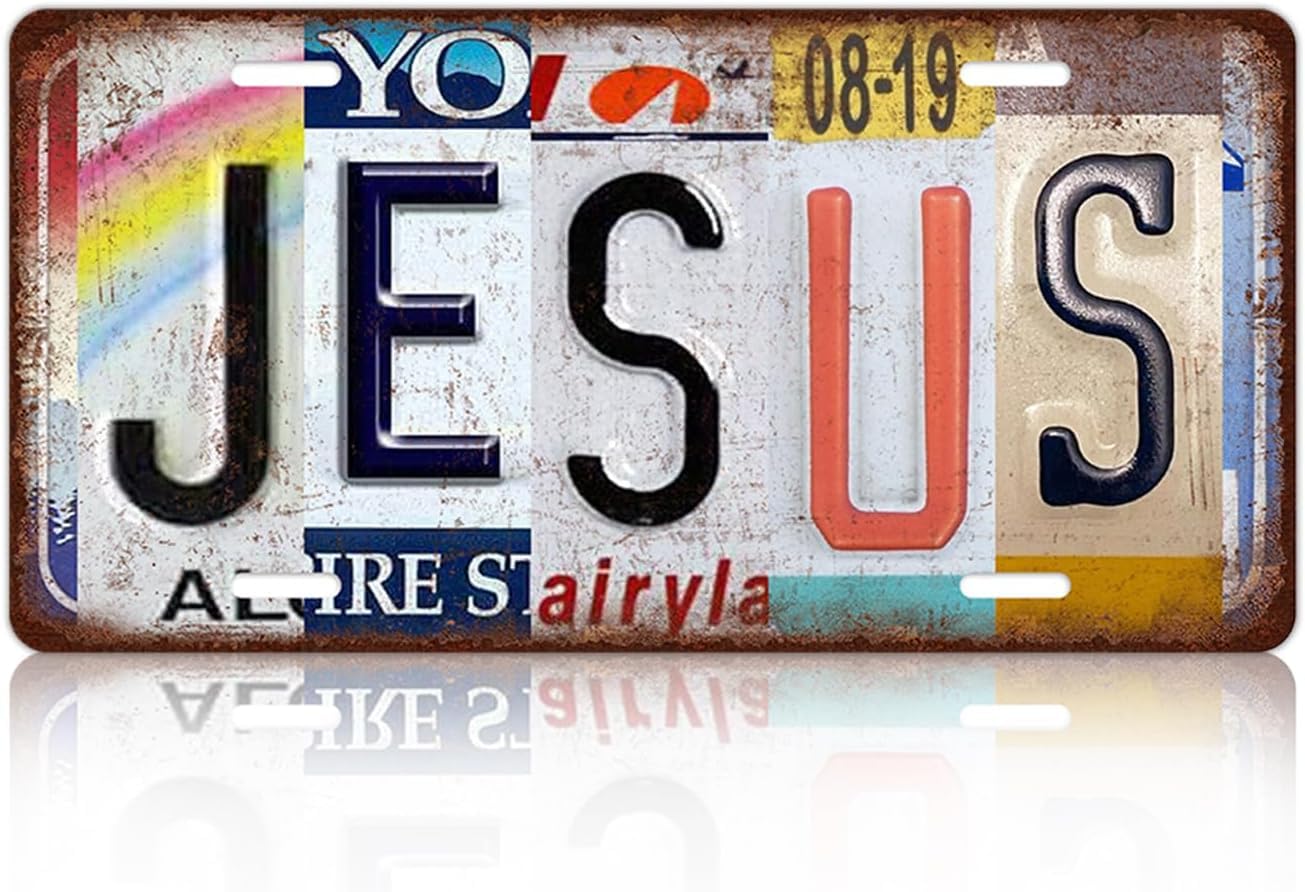 Jesus Vintage Metal Tin Sign Posters Wall Art Aluminum Sign For Cafe Bar Garden Home Bathroom Decoration 16x12 inch