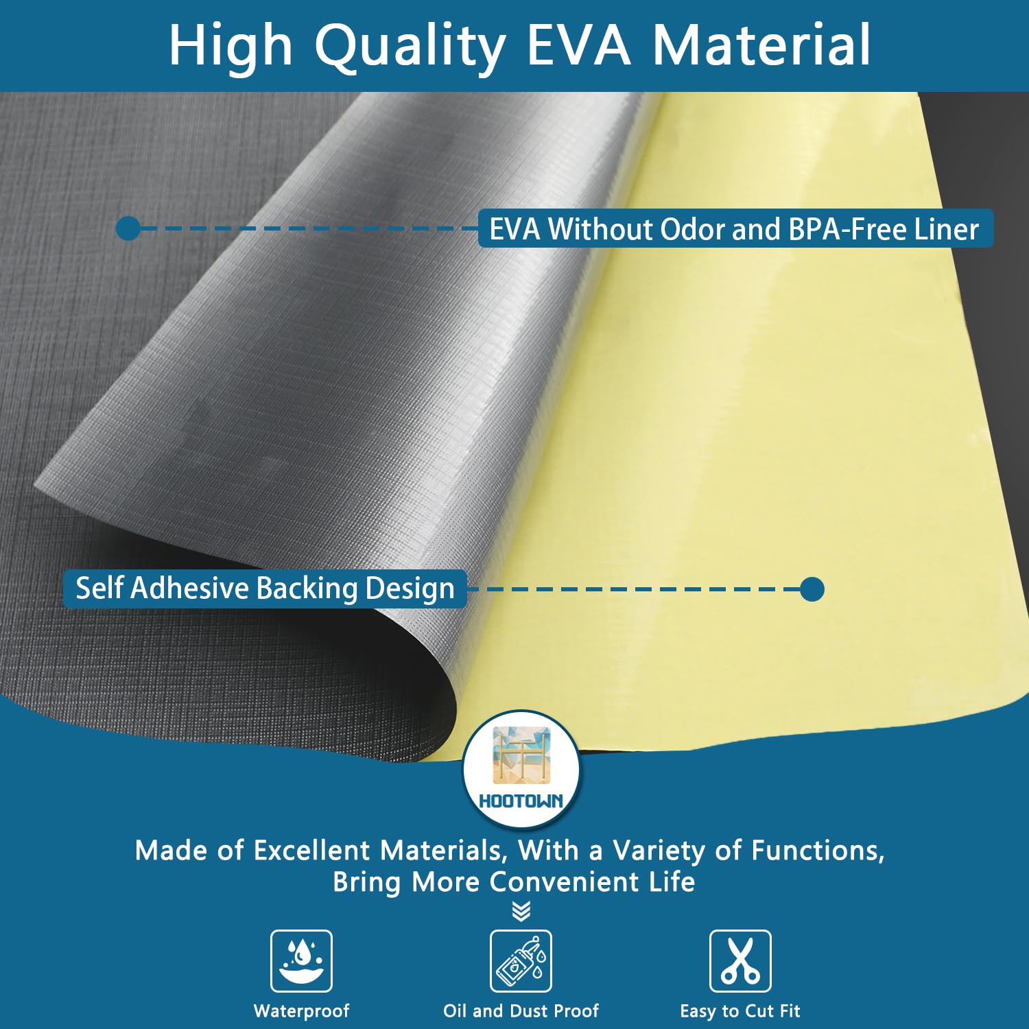 Self Adhesive Shelf Liner, Peel And Stick Drawer Liner