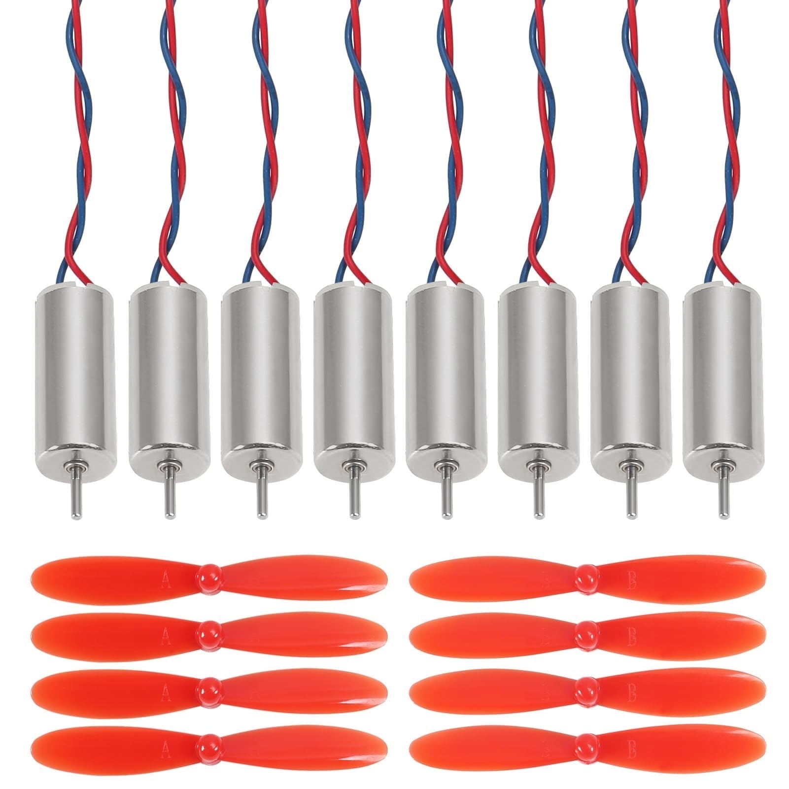 THE WHITE SHOP716 Coreless Motor 2 Sets 3.7V 7x16mm Motor 19000KV 45000 RPM Brushed Motors with 55mm Propeller for Quadcopter Drone Motor