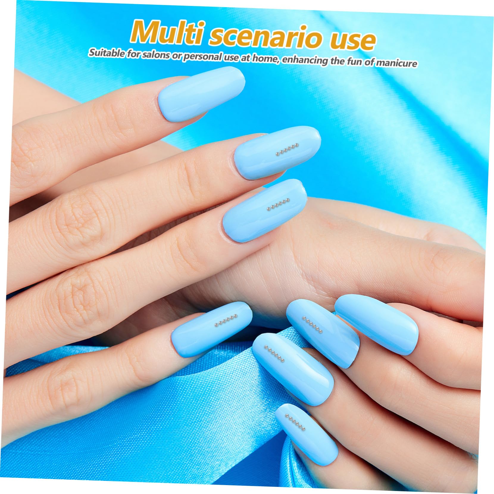 Healvian Perline Metalliche Per Nail Art Ciondoli Rotondi Per Decorazioni Unghie Accessori Per Unghie Fai Da Te Gioielli Per Nail Art e Artigianato