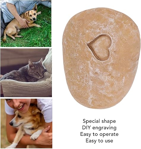 Miniatura 3 de TOPINCN Piedra conmemorativa para mascotas, monumento para jardín, simulación al aire libre, guijarros, personalidad para animales lápidas, piedras