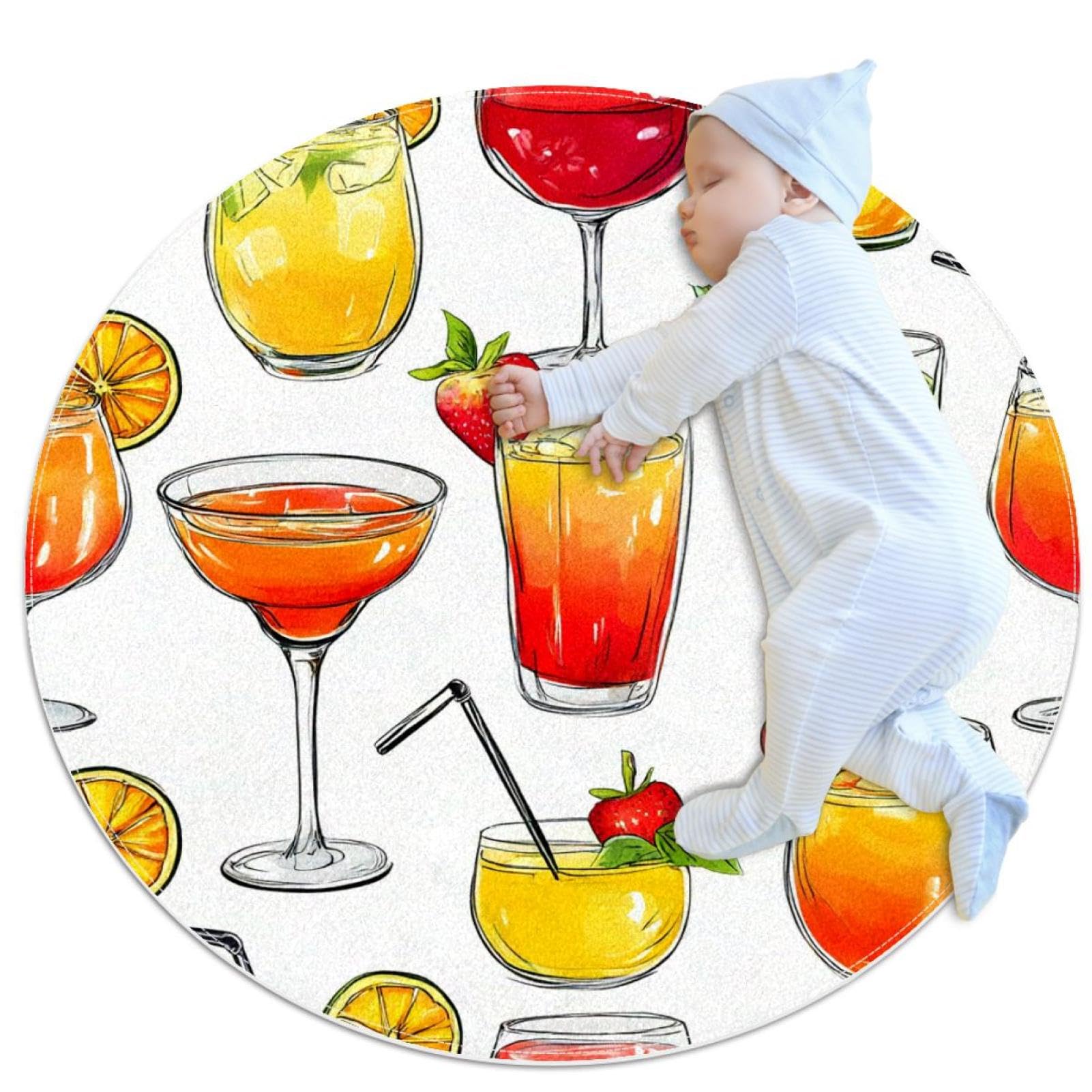 Tapis de salle de bain fruits et cocktails pour une ambiance de chambre cocooning