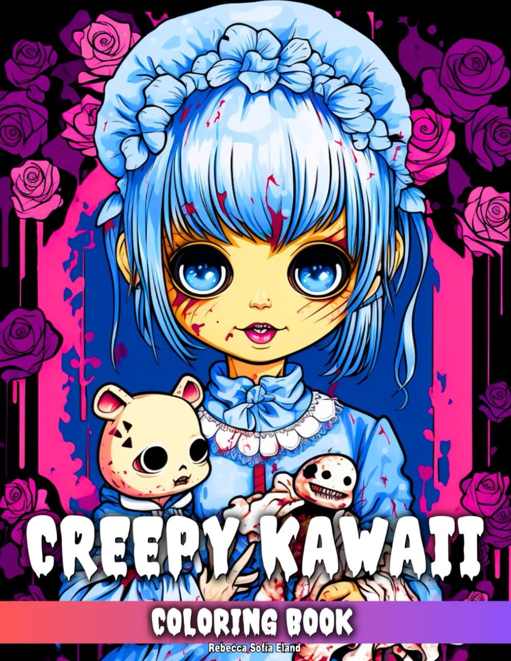 Creepy Kawaii Coloring Book: Pastel Goth Coloring Pages Featuring Spooky and Cute Creatures for Relaxation and Fun