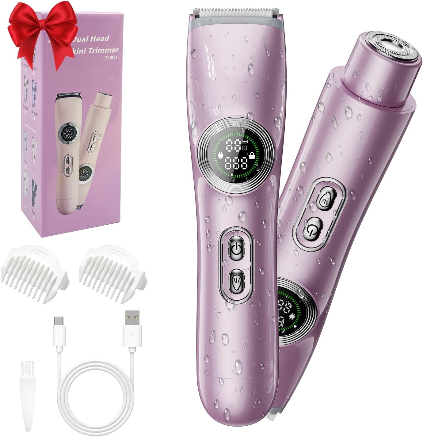 2in1 Electric Bikini Trimmer for Women Dual Head Pubic Ar