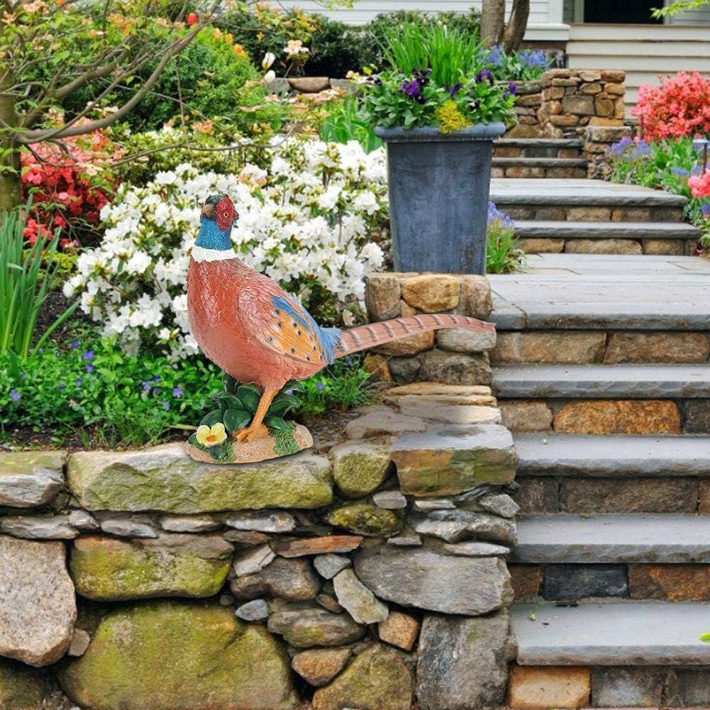 Garden Bird Statue,Simulation Pheasant Decor Craft Garden Decoration Ornament Gardening Statue Gift Yard Art Figurines for Home Garden Patio Lawn House