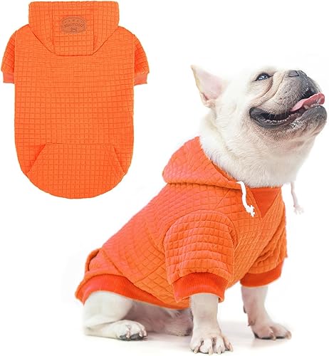 Vista 173 de BEAUTYZOO Suéter con capucha para perros pequeños y medianos con bolsillos, ropa para perros pequeños y medianos, abrigos de algodón laminado