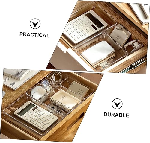 Miniatura 2 de NOLITOY 6 cajas de oficina divisor cosmético organizador de cajones armario contenedores de almacenamiento de maquillaje cajones ropa interior