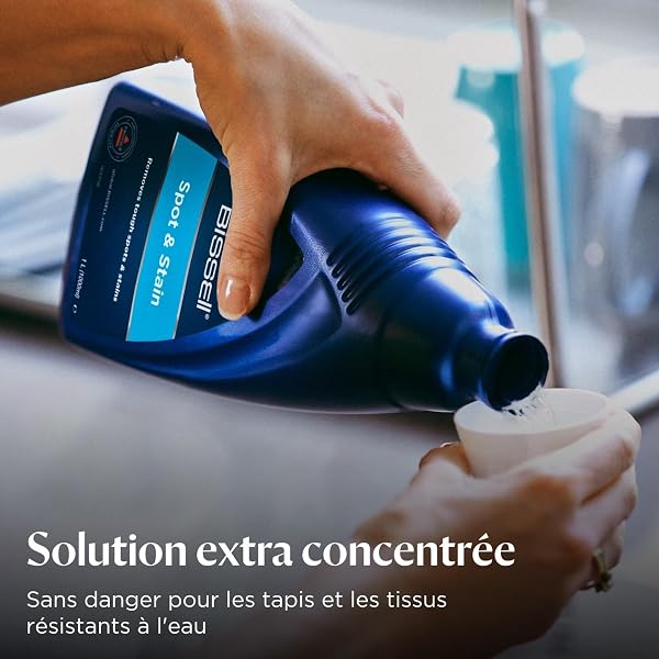Solution de nettoyage BISSELL Spot & Stain pour appareils BISSELL SpotClean, 1 L, élimination des taches et des salissures sur les moquettes, tapis et les tissus d'ameublement, 1084N - 4