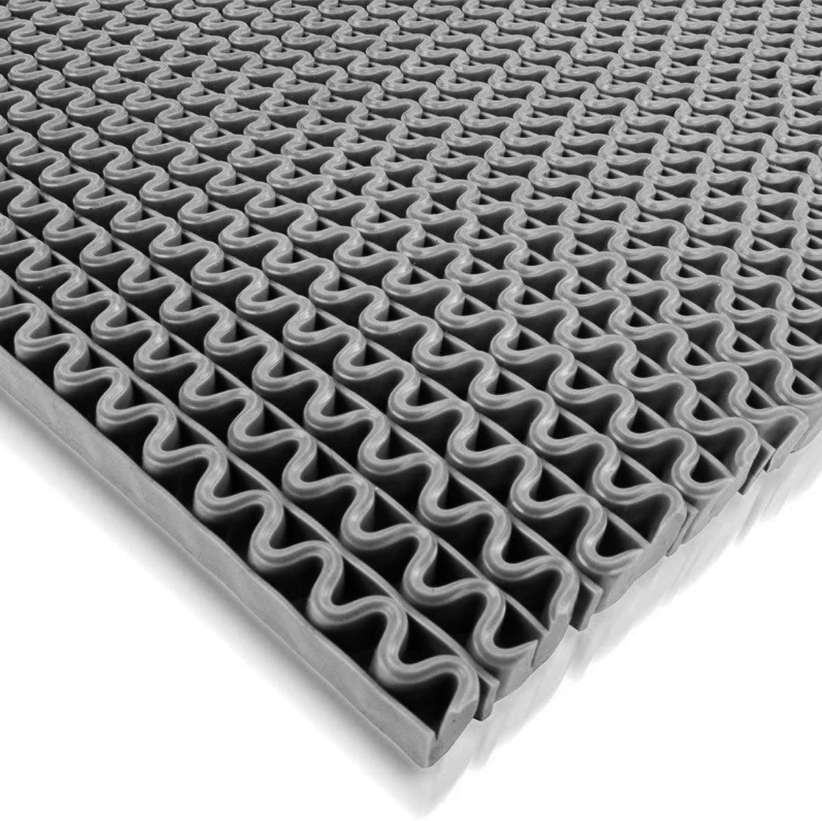 Floordirekt Hygienematten Anti-Slip für Barfußzonen | Gummimatte auf Maß für Nasszonen: Saunen, Schwimmbäder, Umkleidekabinen | Viele Größen, viele Farben, Zuschnitt (Grau, 90 x 100 cm)