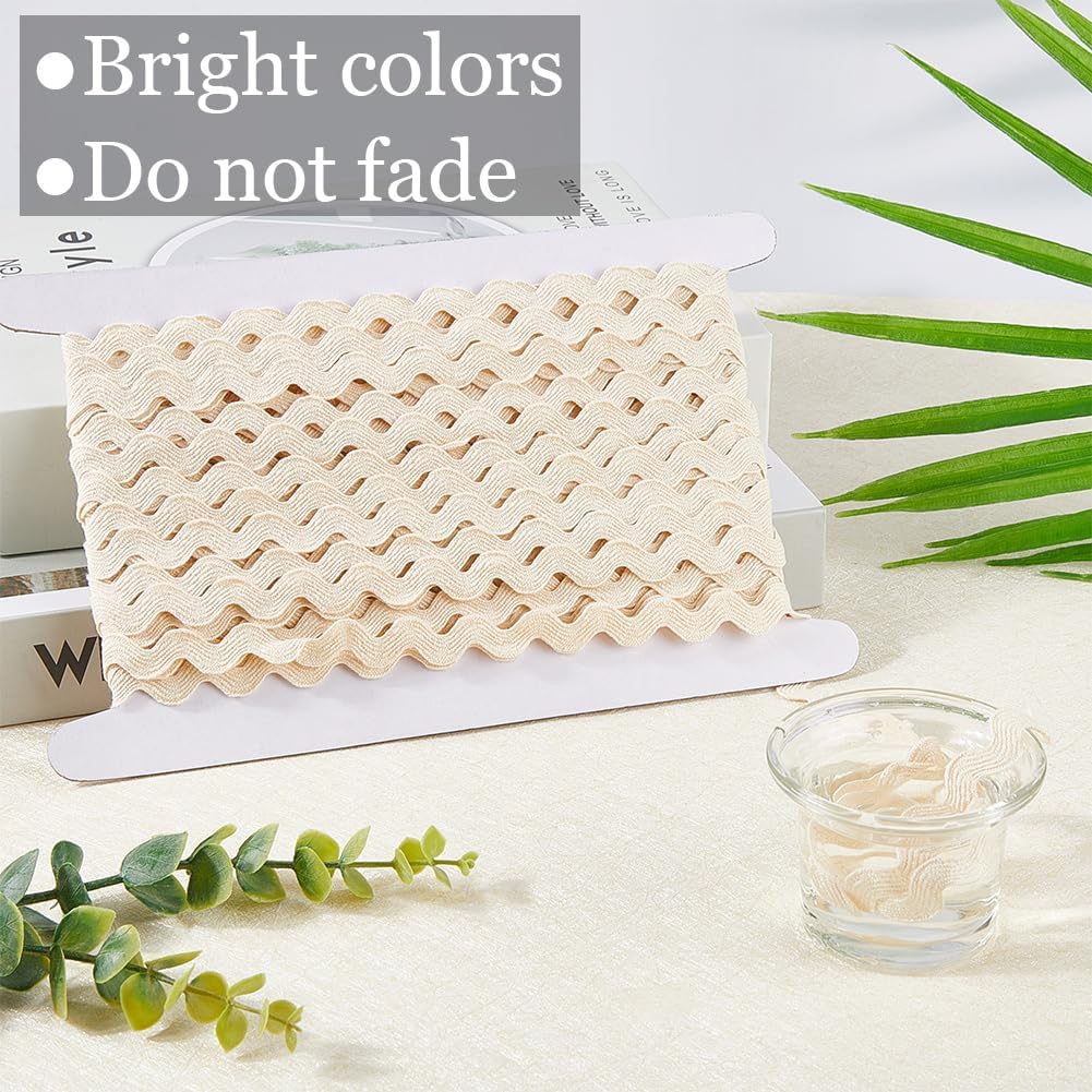 GORGECRAFT 16.5 Yards Cotton Rick Rack Trim 5/8 inch RIC Rac Rickrack Lace Wave Ribbon Floral White Zig Zag Wave Bending Fringe Lace Trim S Shaped Woven Braided Fabric for Sewing DIY Crafts