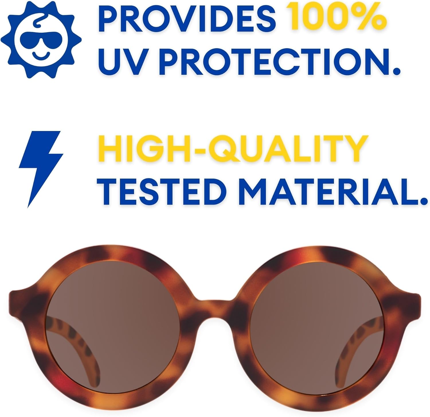Babiators Children’s Round Shaped UV Sunglasses - Bendable, Flexible, Durable, Baby Safe | Multiple Sizes