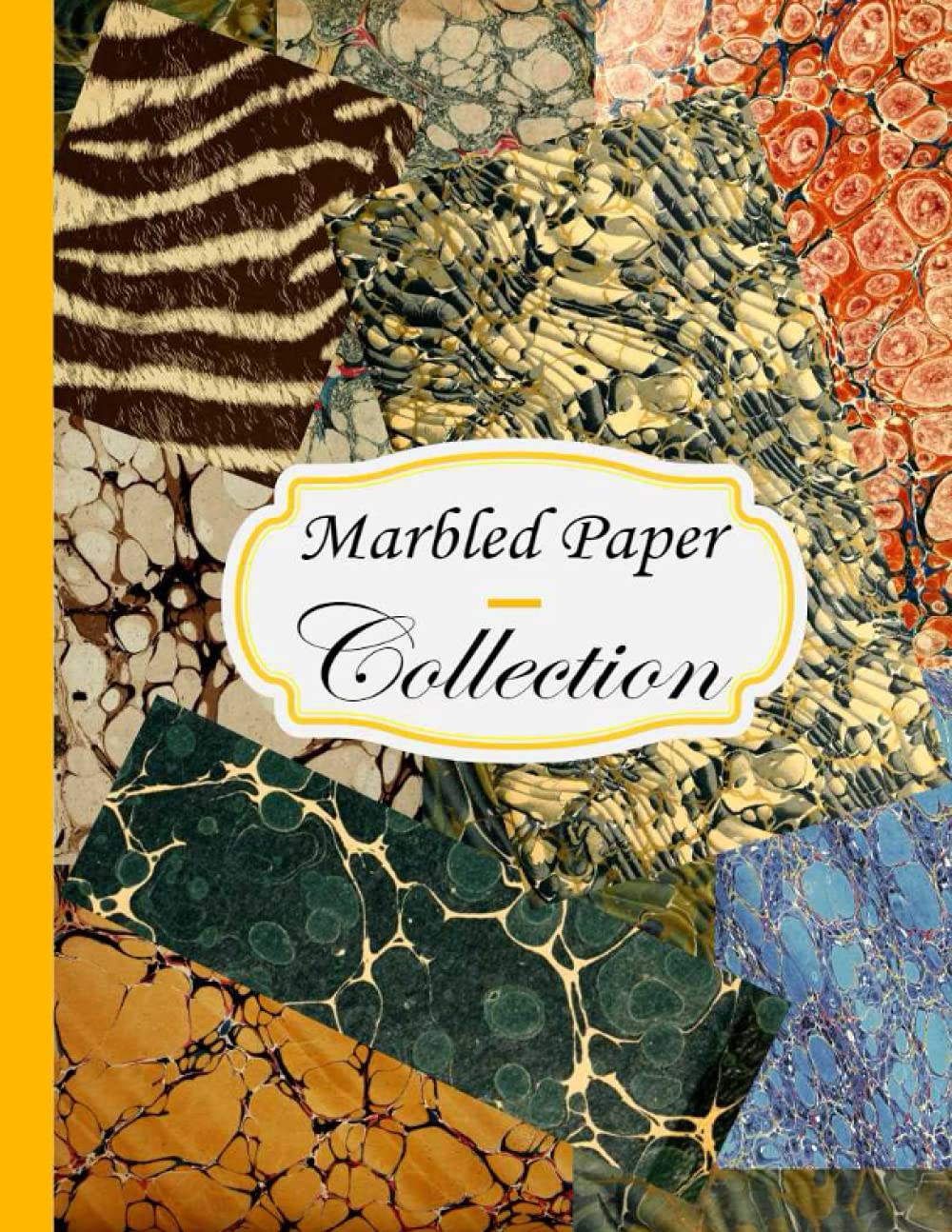 Vintage Marbled Paper Collection: Beautiful Colors Decorative Marbled Papers for Bookbinding, Decorating, Collage and Crafting Projects, 20 Sheets of ... from the 18th and 19th century - Vintage