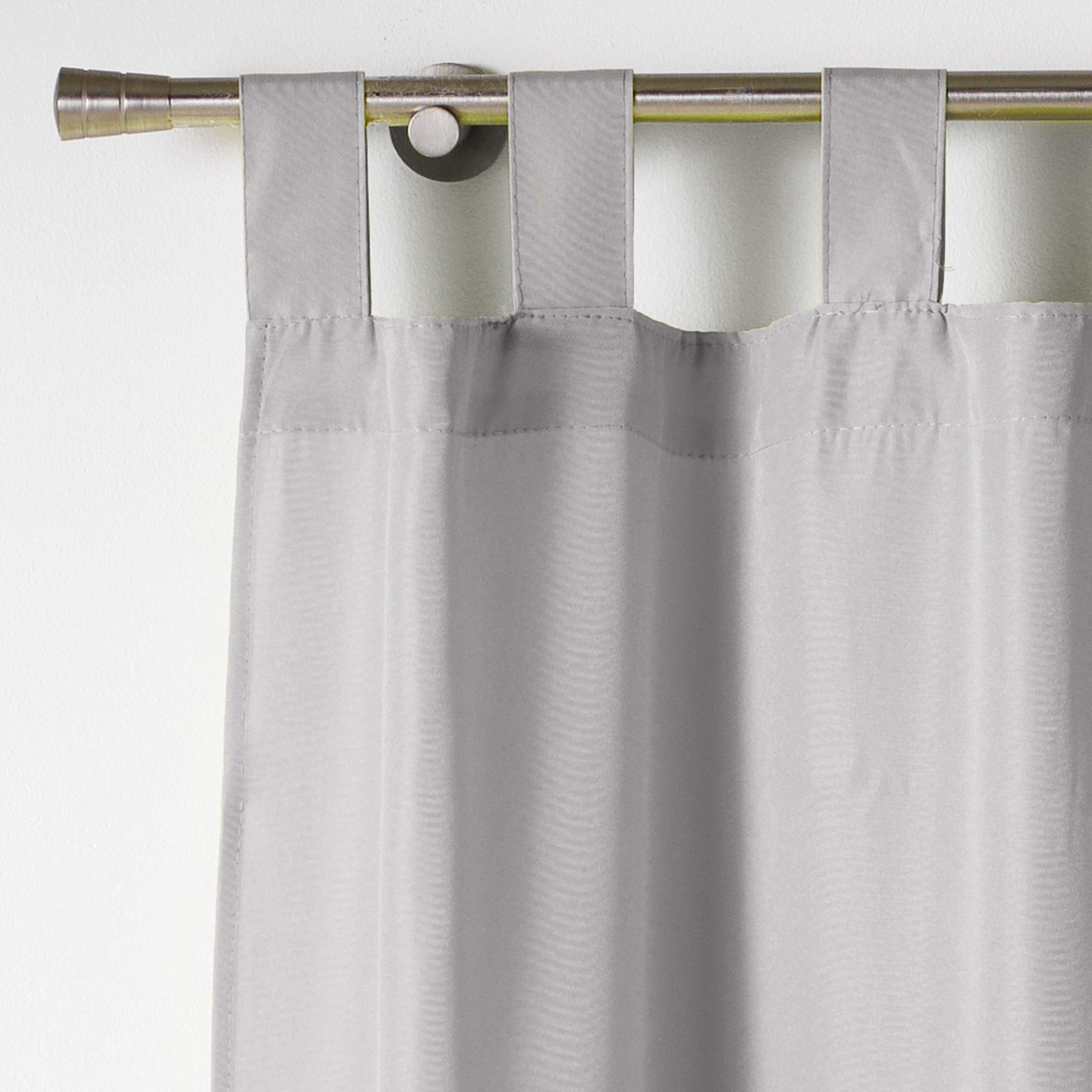 Douceur d'intérieur - 1600516, Vorhang Passanten, 140 X 260 cm, Essentiel, Polyester Unifarben, Grau