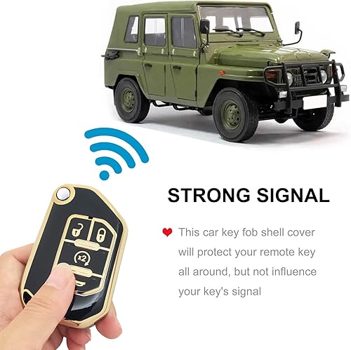 Miniatura 3 de Funda de llavero para Jeep con llavero de TPU suave para llave de automóvil, compatible con Jeep 2020 2021 Gladiator JT Sahara JLU 2018-2021 Jeep