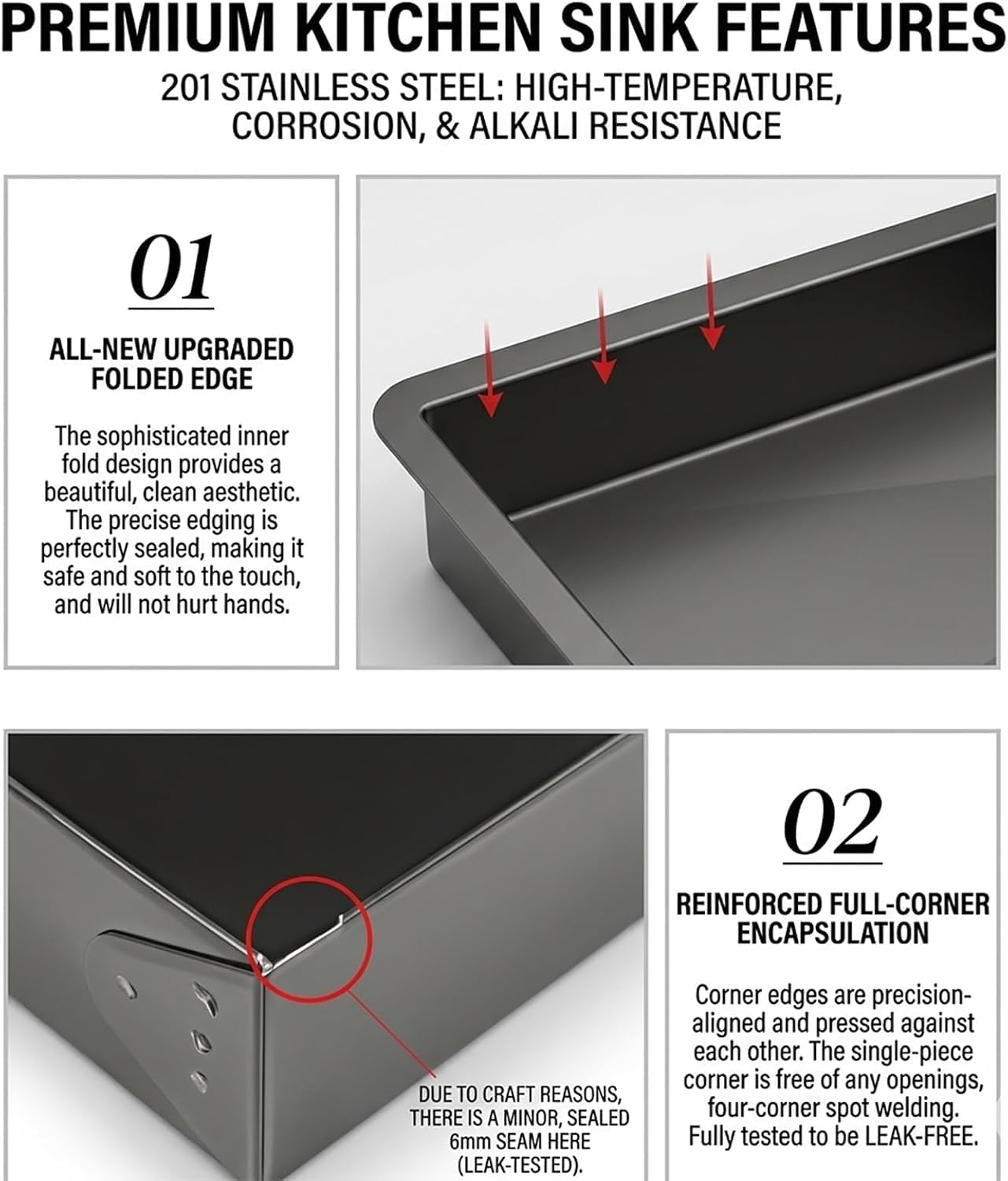 Vassoio raccogligocce in acciaio inox resistente, antiruggine, antiscivolo, disponibile in diverse misure per macchine da caffè e banconi. (91x40x2.5cm/36x16x1")