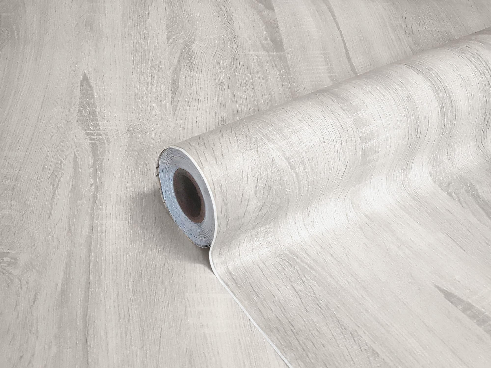 DIMEX Self-Adhesive Door & Furniture Decorative Film, Kitchen Cabinet & Table Film, Wooden White Oak Roll 90 x 210 cm