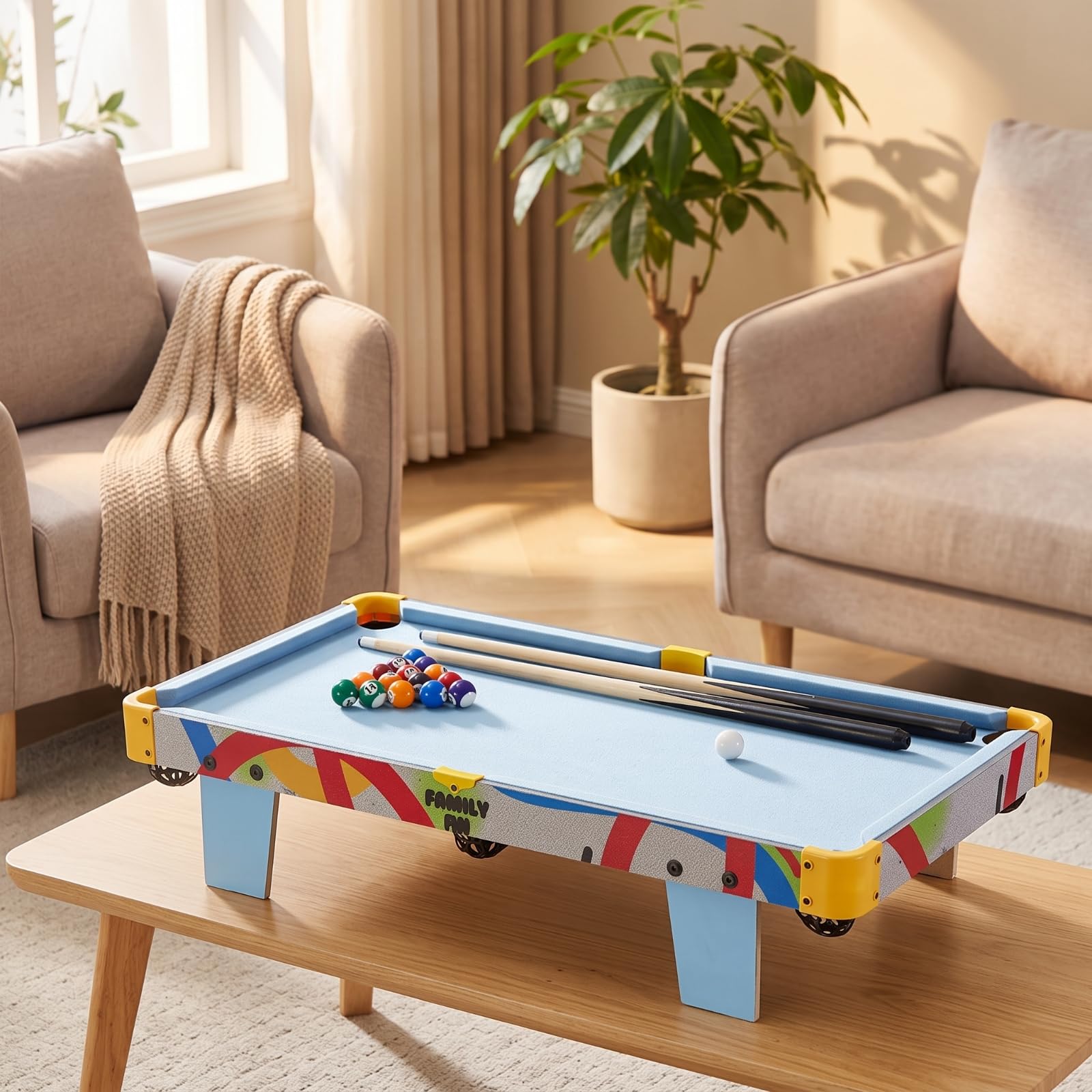 Table Billard Table Équilibrée Multifonctionnelle, Compacte, pr lon, Appartement, Famille