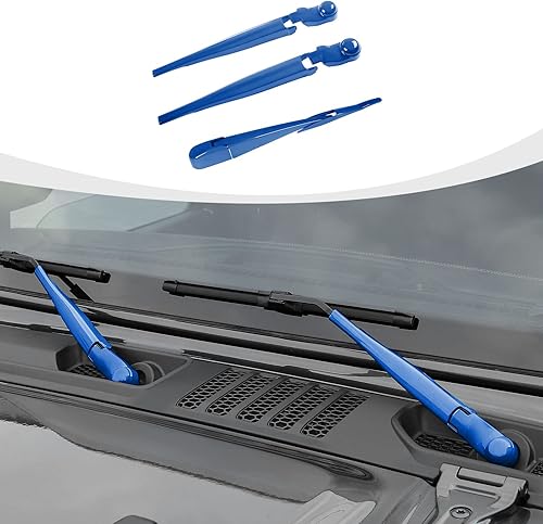 Miniatura 8 de RAZPOY JK - Moldura de limpiaparabrisas delantero, 3 piezas, compatible con Jeep Wrangler JK JKU 2007-2017, amarillo