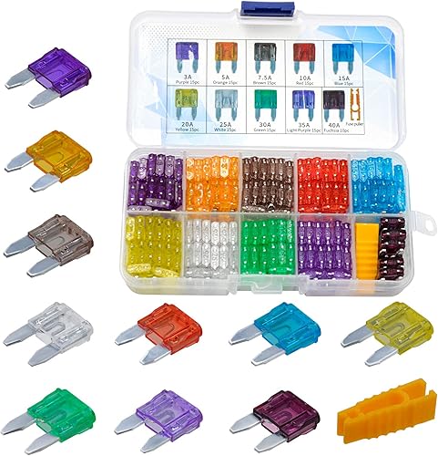 145 fusibles de repuesto para coche, barco, camión, SUV, automotriz, 3A, 5A, 7.5A, 10A, 15A, 20A, 25A, 30A, 35A, 40A