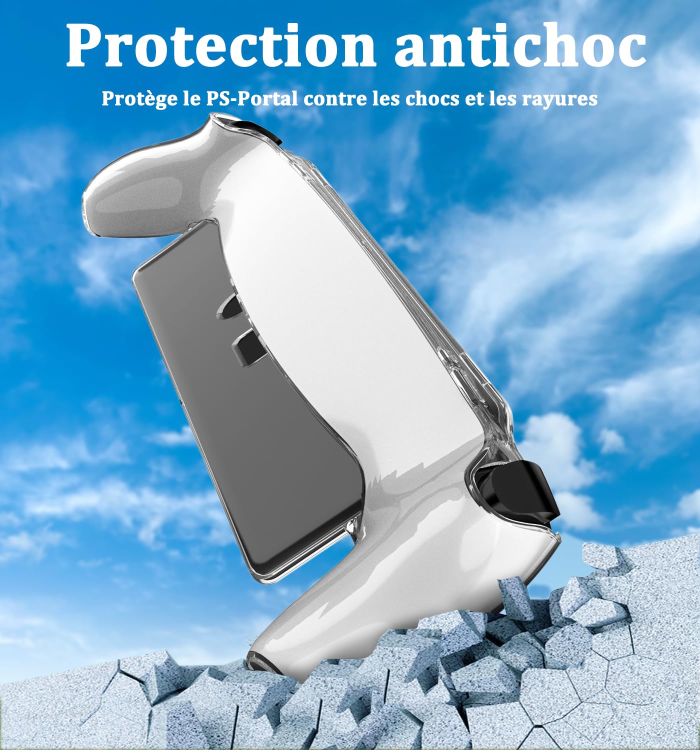 Coque de Protection pour PlayStation Portal PS5[PS Portal] Housse PlayStation Portal Accessoires Machine de Jeu, Coque de Protection en TPU Absorbant Les Chocs- Transparent,Anti-Chocs