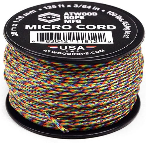 Miniatura 9 de Atwood Rope MFG Cable micro utilitario de 0.046in x 125 pies, carrete reutilizable  Equipo de pesca táctico de nailonpoliéster, fabricación de