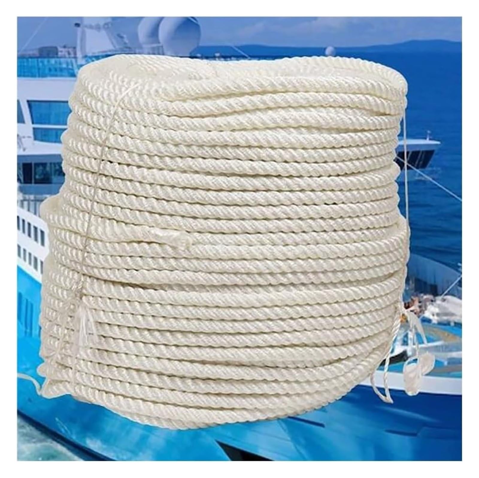 Corda intrecciata in nylon per ormeggio, Cime di ormeggio for barche in nylon 5-100 m 12-20 mm(18mm,10m)