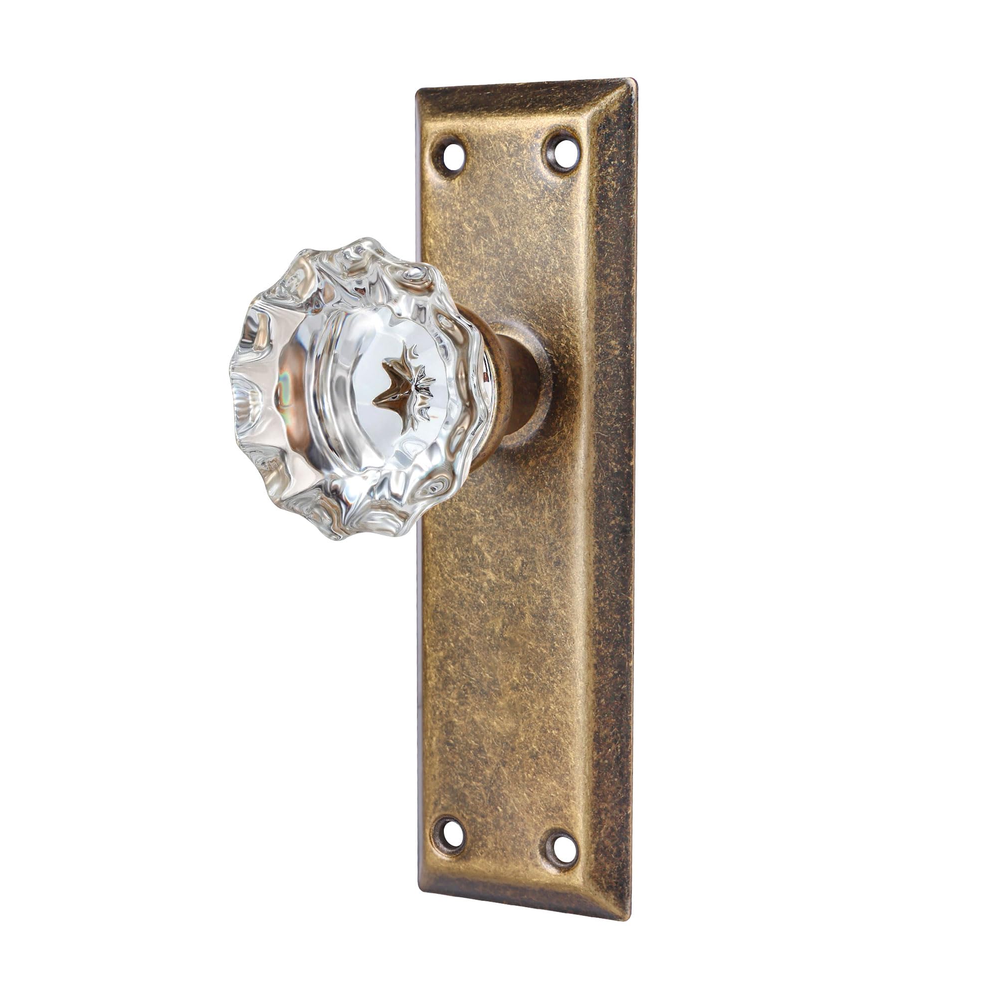 Crystal Glass Door Knobs - Mortise Lock Set -11