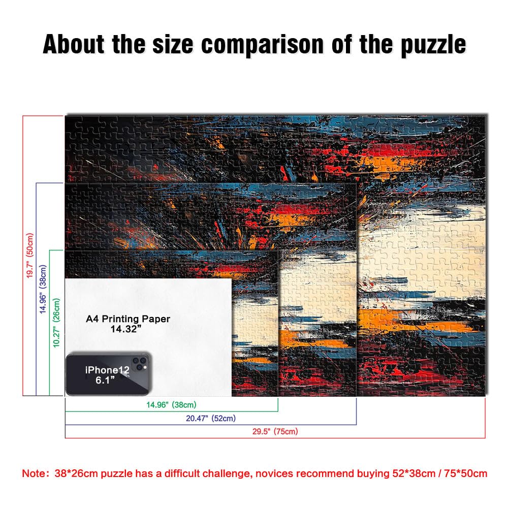 Puzzle 2000 pezzi per adolescenti Viaggio solitario - Visione urbana astratta espressionista Giochi educativi fai da te decorazione murale 70x100cm