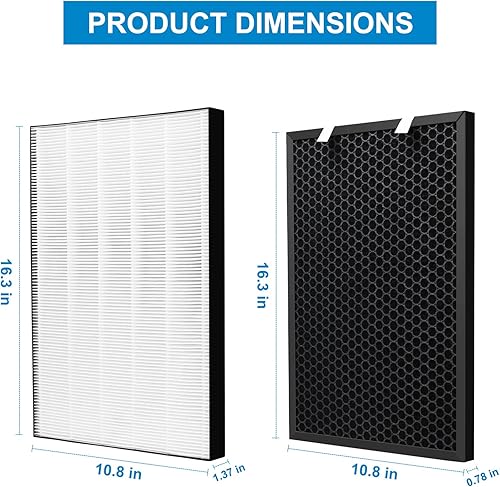 Miniatura 5 de 1 juego de filtro de repuesto Air220 Air320 compatible con purificador de aire Bissell Air220 Air320 2768A 2609A, incluye postes, prefiltros y