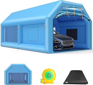 20x12x9FT Inflatable Paint Booth Portable Paint Booth Spray Paint Tent with Air Filter System & Blower for DIY Spray Car Truck Motorcycle Garage Auto Part Painting