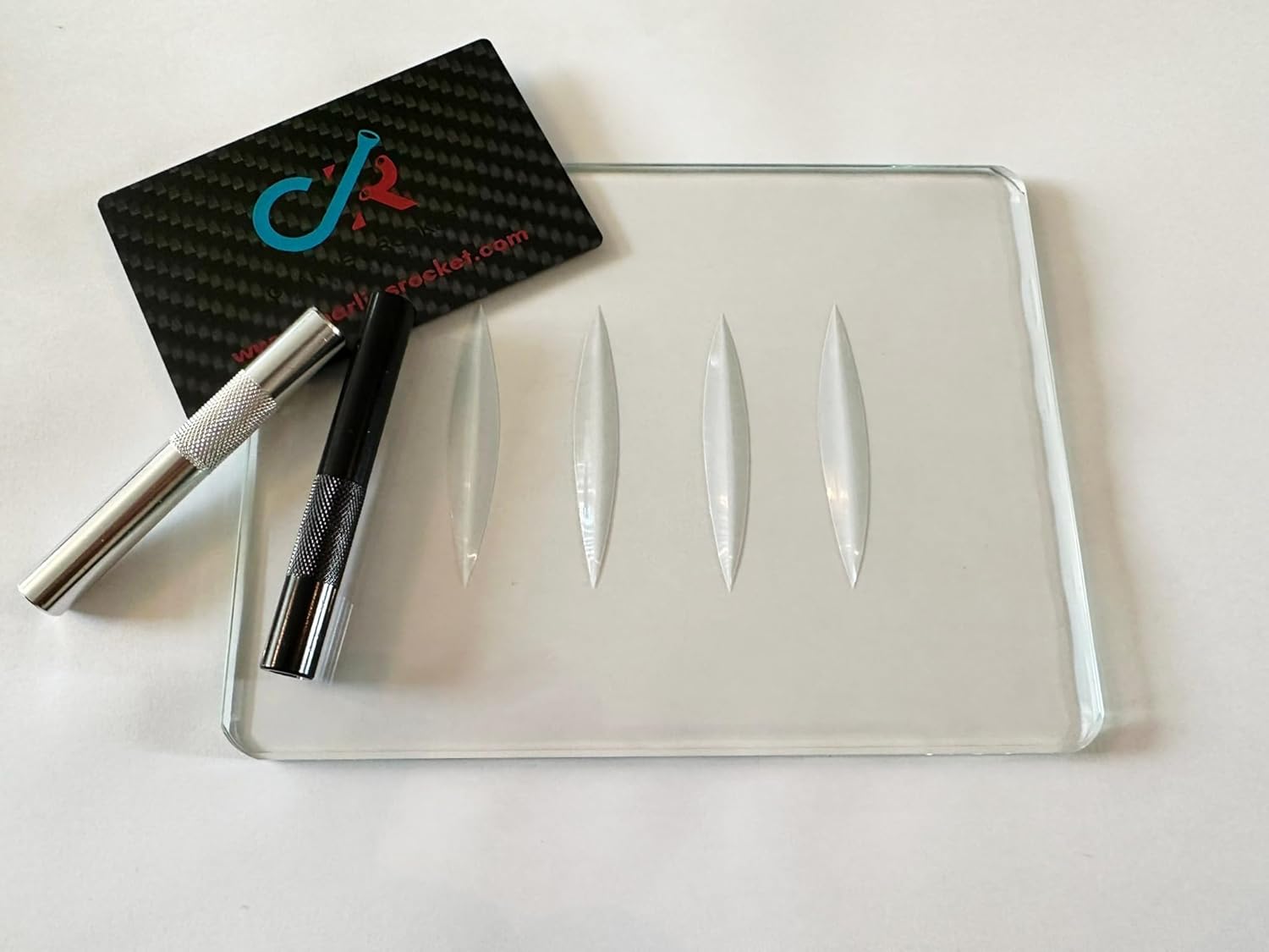 Charlie's Rocket Snuff Plate Kit Snuff Board Tempered Glass Snuff