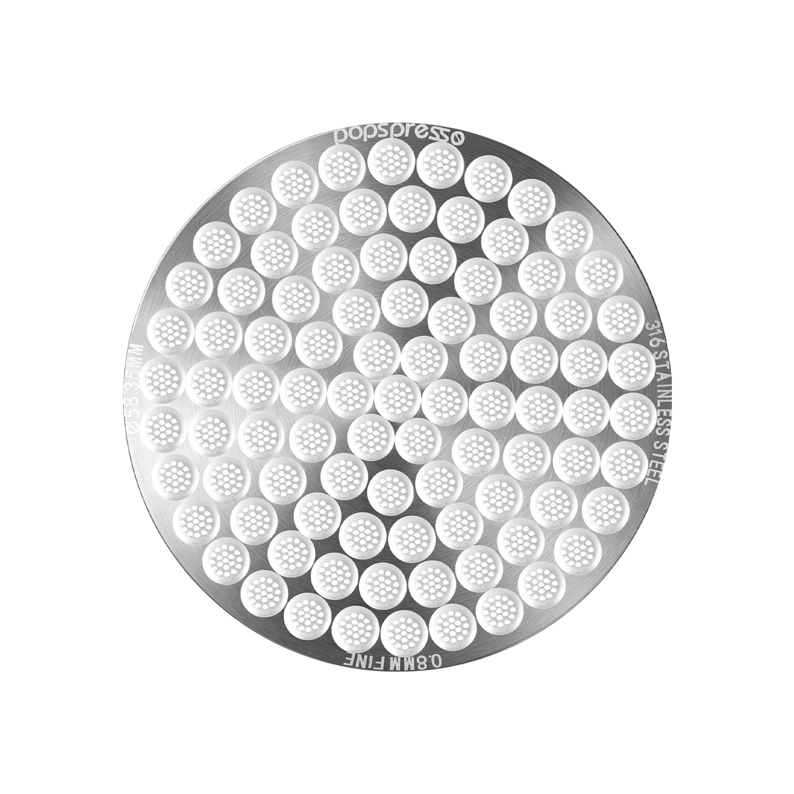 Popspresso 58.35mm Espresso Puck Screen, Ultra Thin, 316 Stainless Steel Coffee Filter Screen, Reusable Coffee Ground Filter for 58mm Portafilter Basket