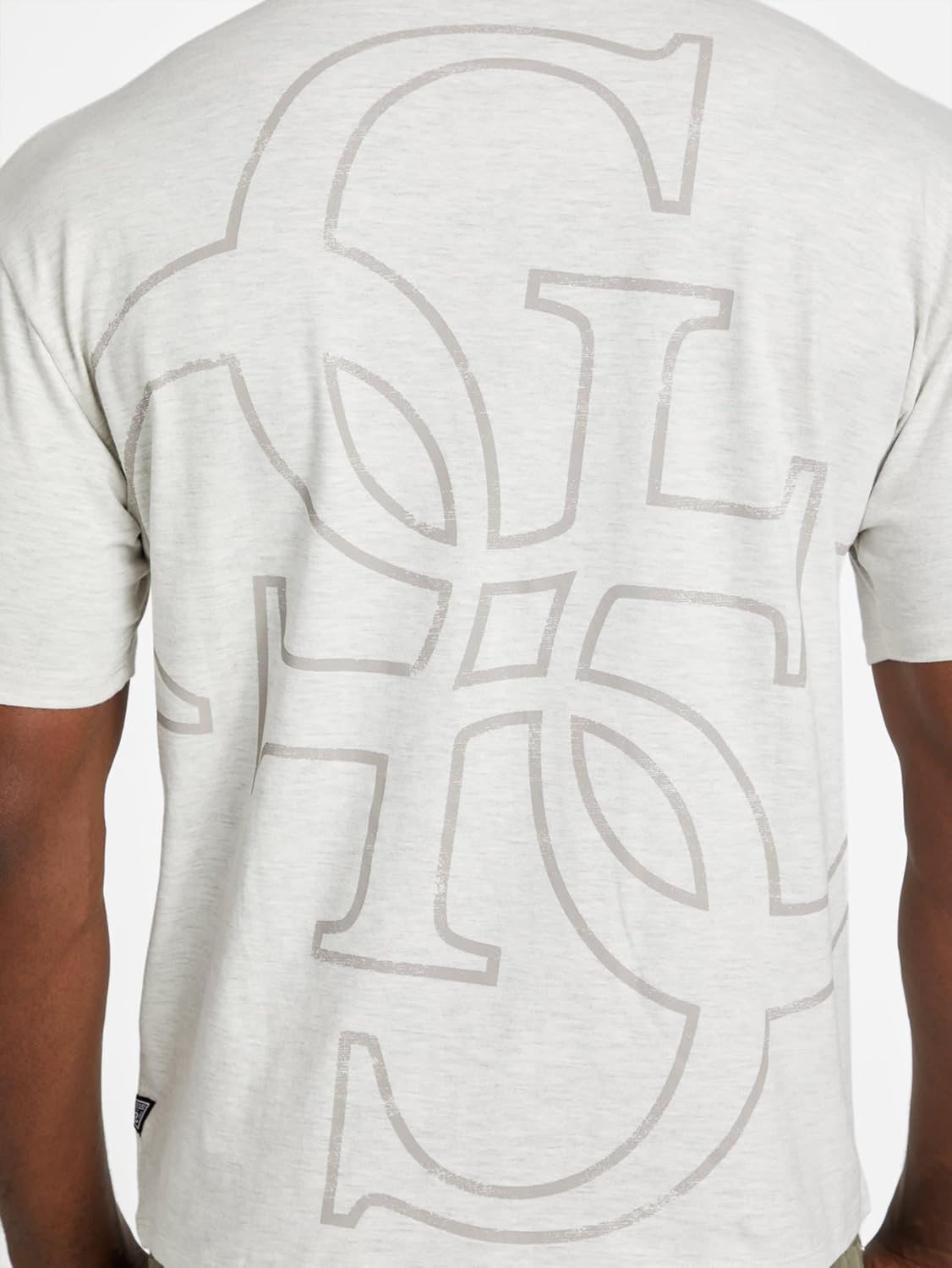 GUESS Mens Eco Short Sleeve Distressed Quattro G Tee - Image 5