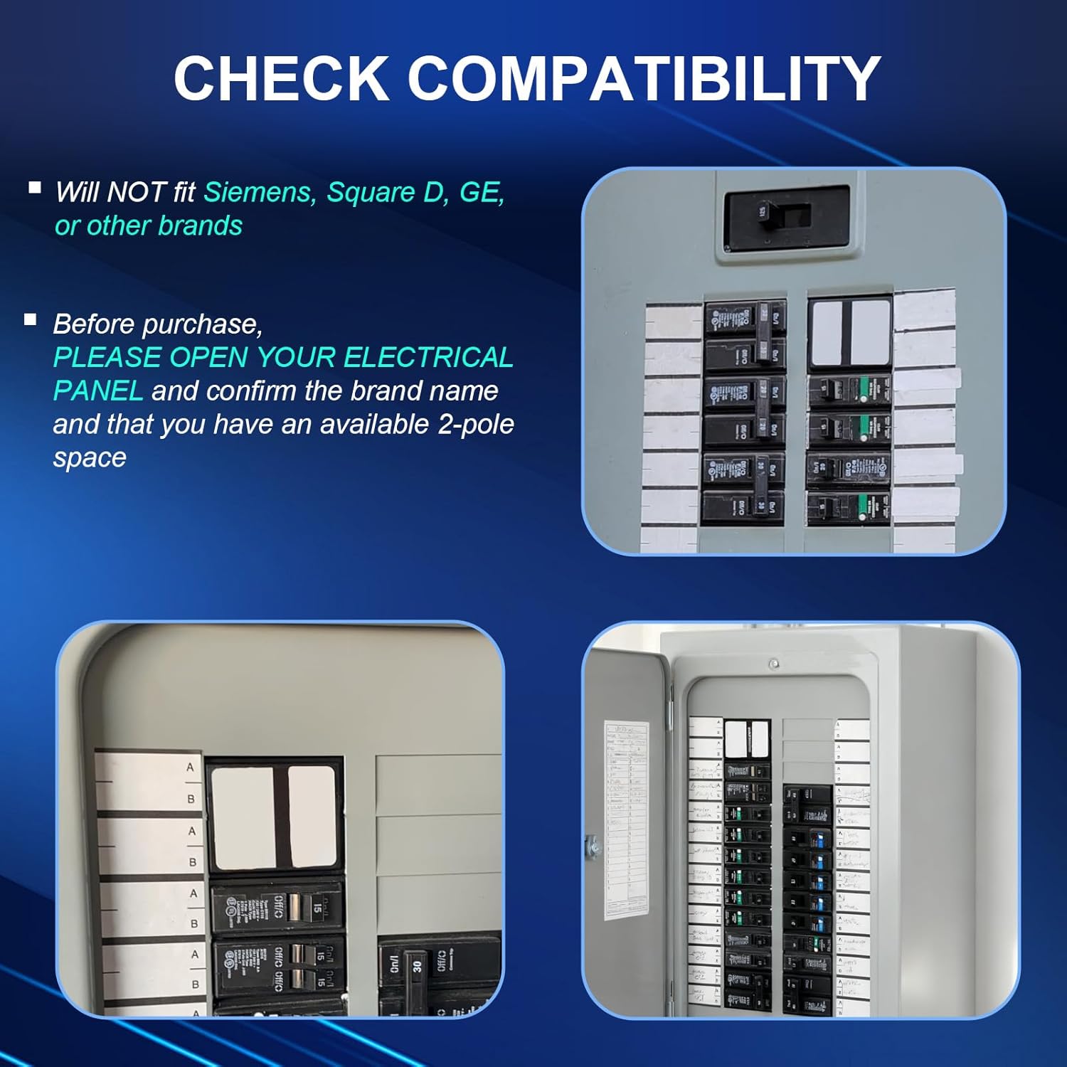 Sekelo 20A 1極サーキットブレーカー、ほとんどのサーキットブレーカーボックスのOEM交換、120/240Vプラグイン、熱磁