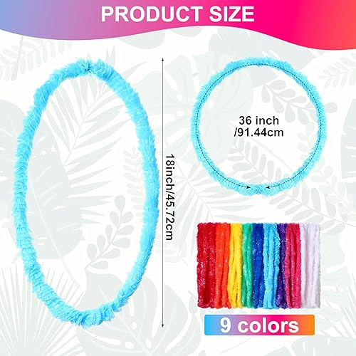 Miniatura 2 de 180 piezas de plástico Lei surtido colorido vibrante flor Lei collares florales hawaianos Lei para Hawaii Luau Tropical cumpleaños, baby shower,