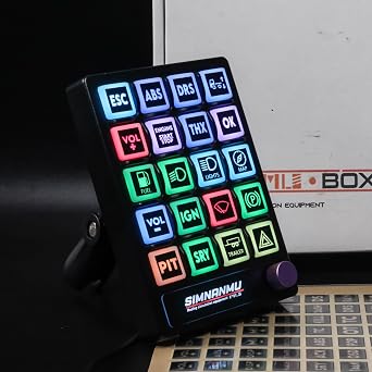 Benshuuk SIMNANMU-BOX-PA1 Multi-function Simulator Central Control Box for Fanatec Thrustmaster T300RS T500 Logitech G923 G920 G29;Classic ATS/ETS2 Button Box For MOZA R5 PXN V10 American Truck