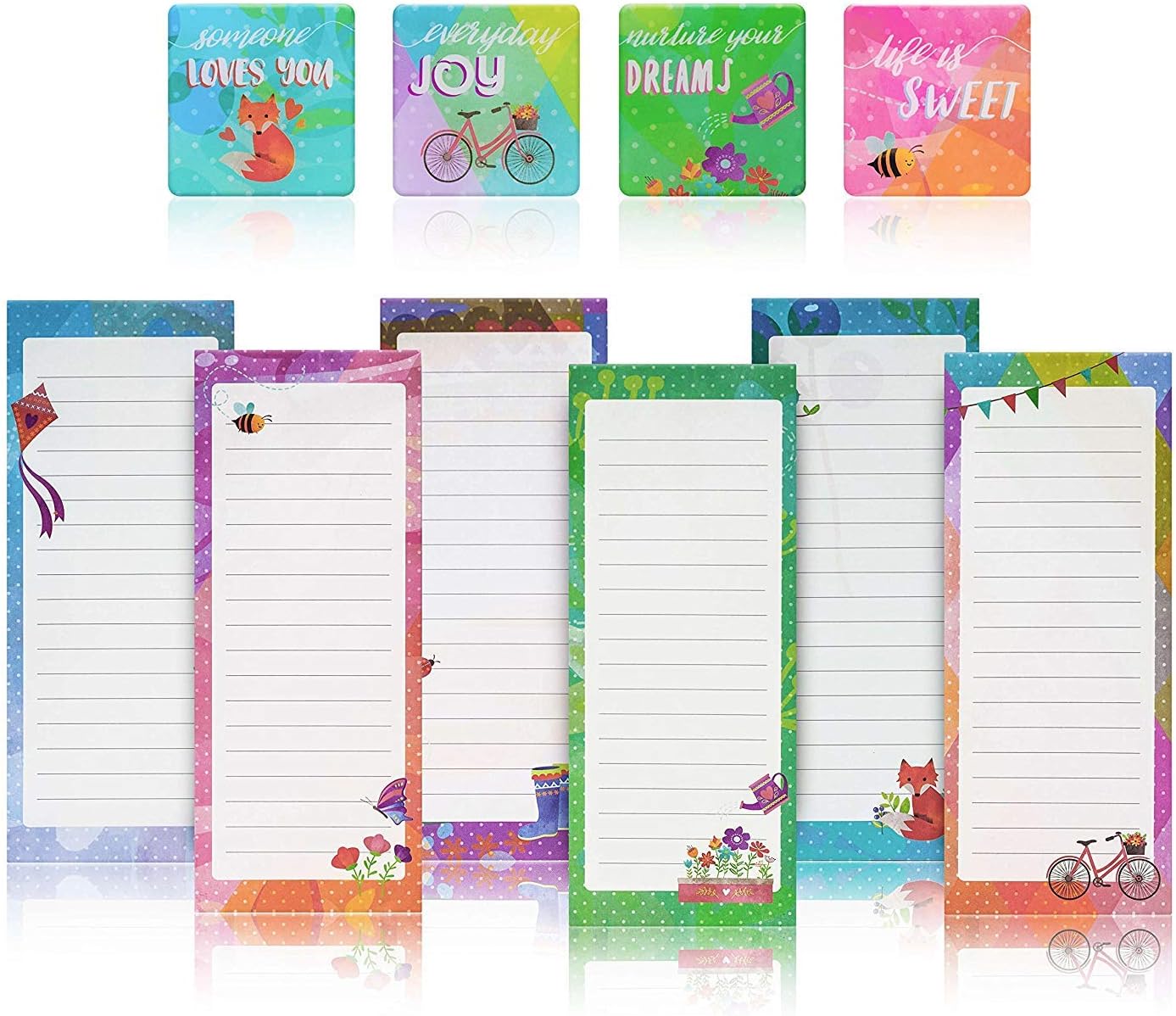 Charming Magnetic Notepads 6 Pack Premium โ To Do List, Grocery list, Perfect Housewarming Gifts, Thank You Gifts, Office Supplies โ by PRTSupply