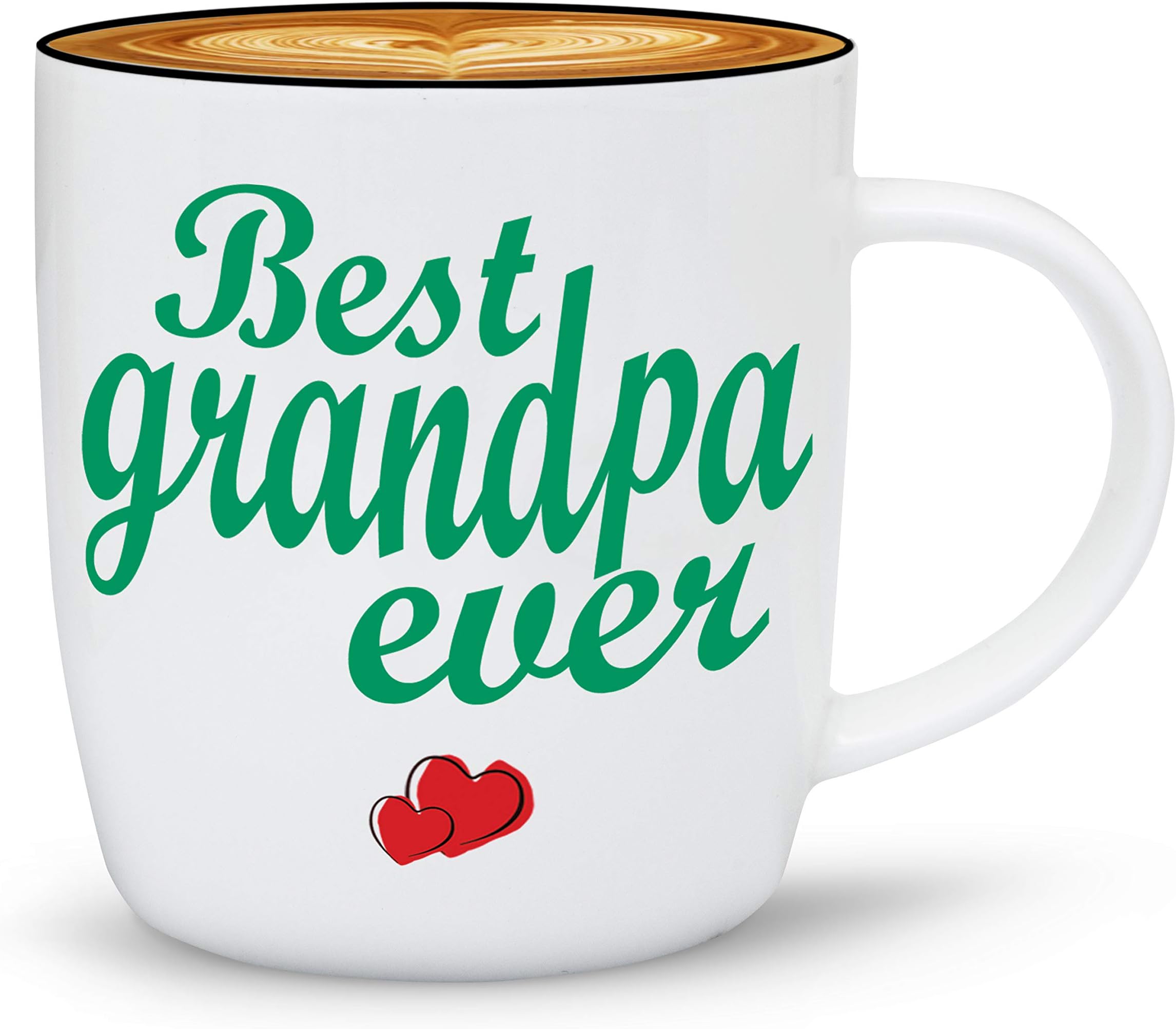 Triple Gifffted Worlds Best Grandpa Coffee Mug Gifts From Grandson Granddaughter, Grandkids, Grandchildren, Great Mugs Presents For Greatest Grandparents, Christmas, Fathers Day, Grandad, Gift Cups