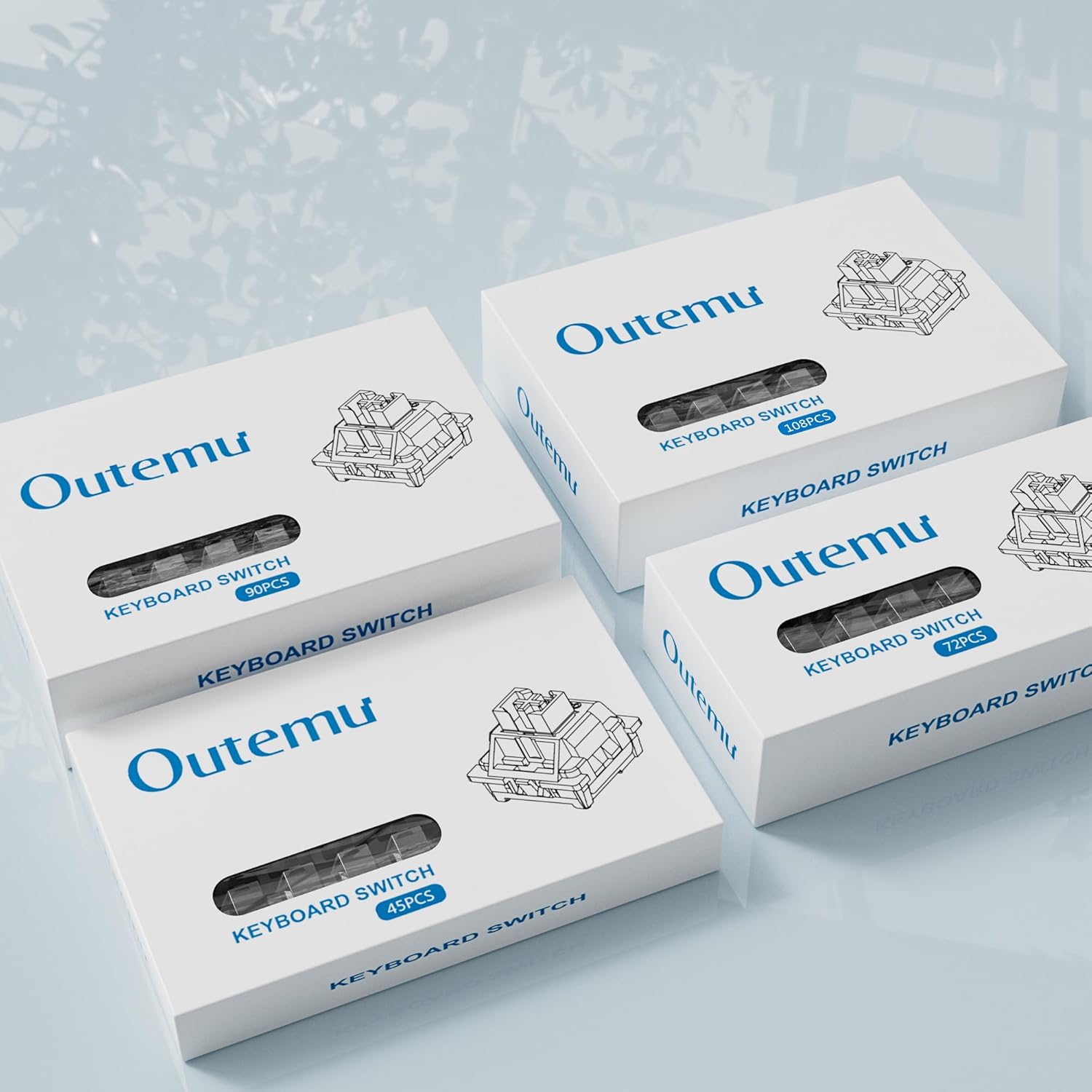 DRAOZA OUTEMU Blue Switch 3 Pin Switch Gateron and Cherry MX Equivalent DIY Replaceable Switch for Mechanical Gaming Keyboard (108pcs Blue)