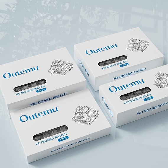Outemu(Gaote) Blue Switches for MX Mechanical Gaming Keyboard,3-Pin 50gf Clicky/RGB/DIY Replaceable/Dustproof Switches(Blue,72pcs)