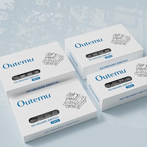 Miniatura 7 de Outemu - Interruptores mecánicos de repuesto con interruptor azul, a prueba de polvo, 3 pines clic, escritura precisa, teclado de bricolaje, teclado