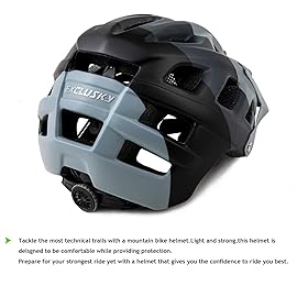Exclusky Bike Helmet Mountain for Adults Lightweight MTB Cycling Helmet for Men Women Adjustable Bicycle Helmet with Visor