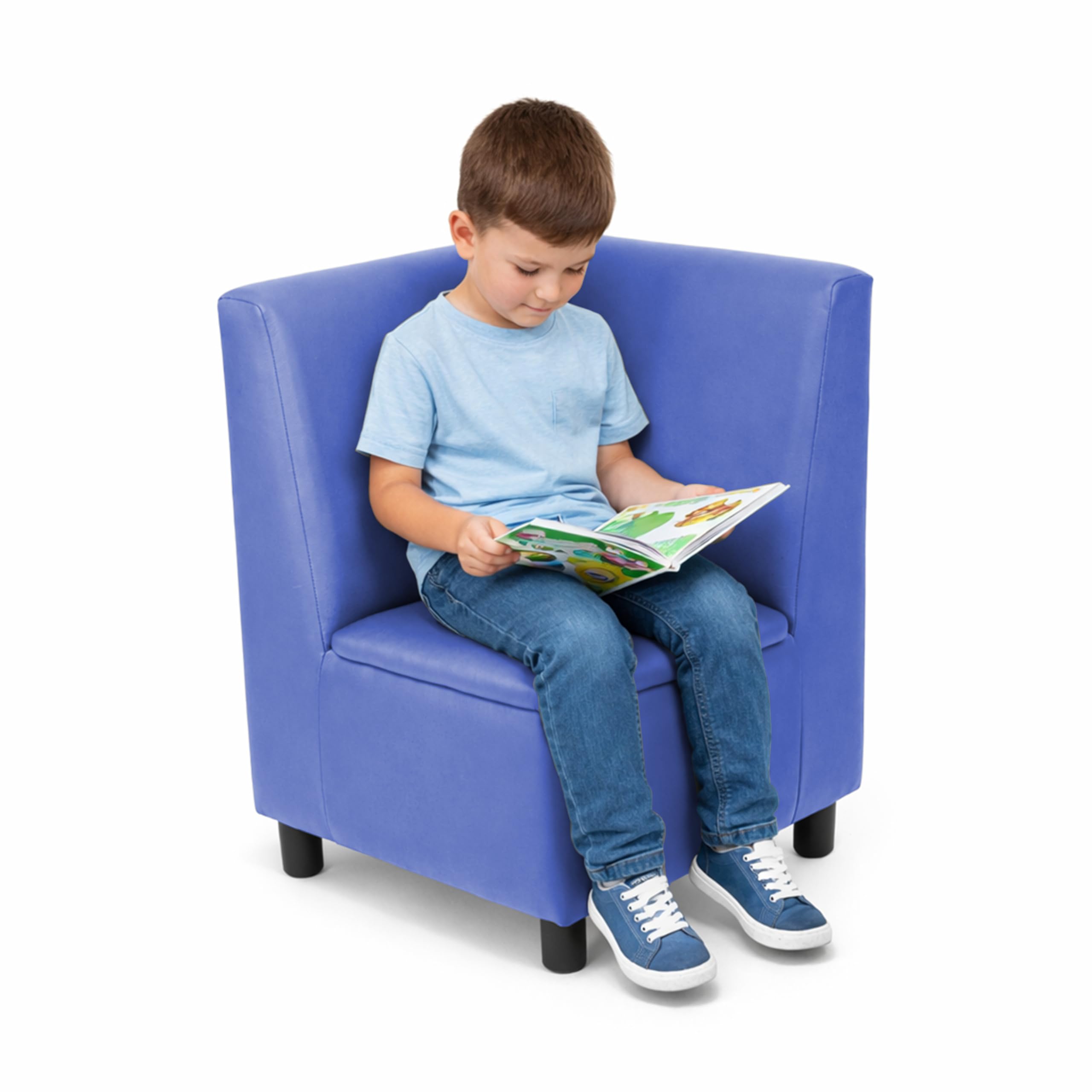FDP Kid Comfort Collective Modular Corner Armless Chair - Blue