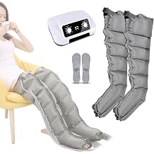 6 Cavity Lymphatic Drainage Leg Massager for Circulation, Electric Air Compression Machine for Arm Leg Waist Wraps, Recovery Boots, Soothing Pain Relief & Relaxation
