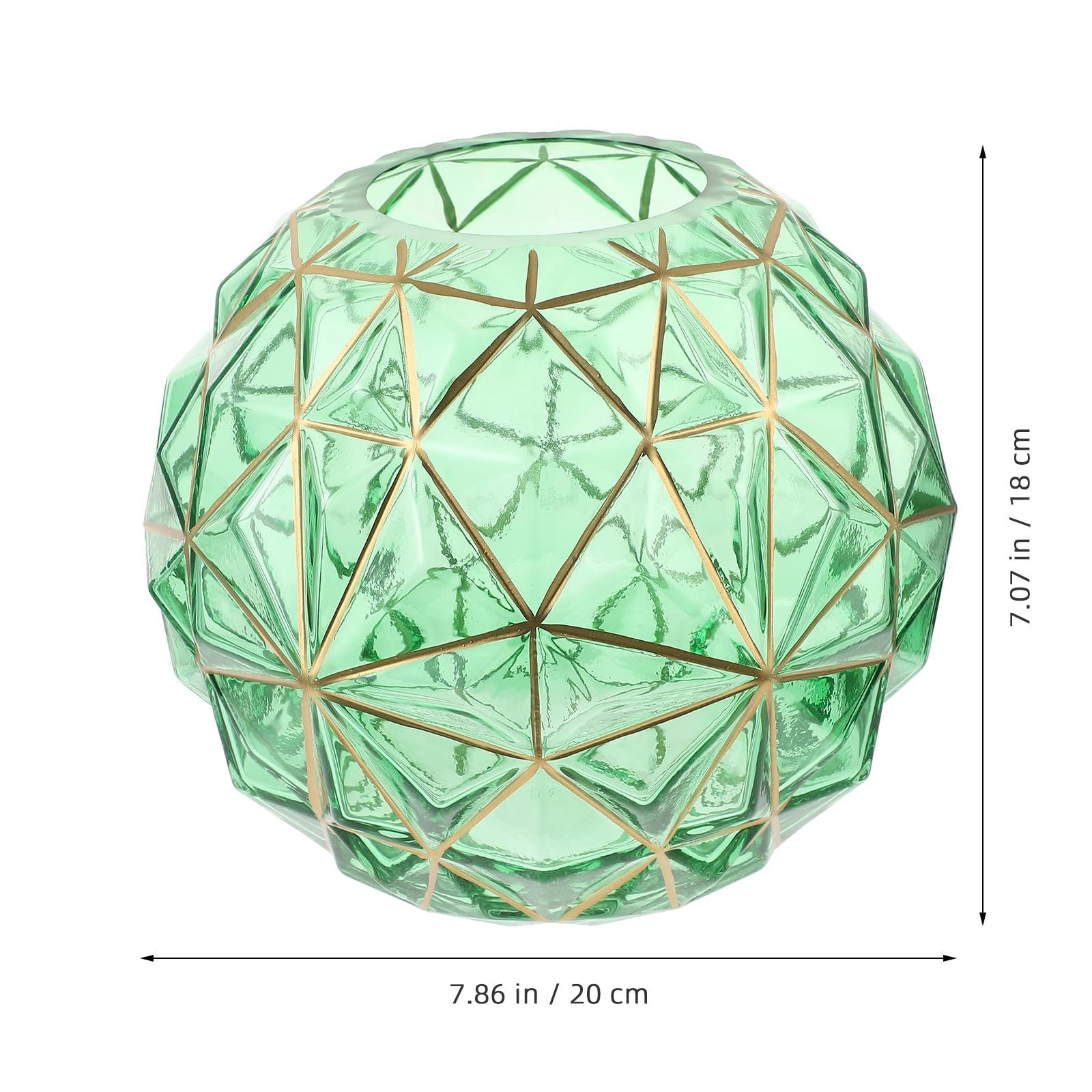 Vaso di Fiori in Vetro Verde, Raffinato e Distinto per Tulipani e Rose | Design Semplice e Unico, per Soggiorno e Hotel, Decorazione Contemporanea, Centrotavola, Stile Nordico