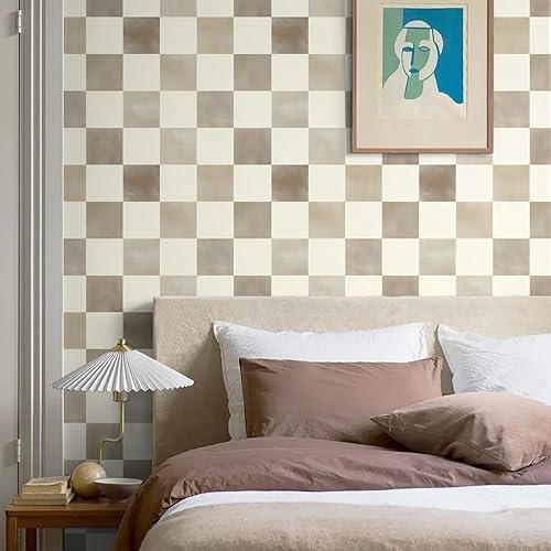 Miniatura 25 de Ismoon Papel tapiz geométrico para despegar y pegar, papel de contacto bohemio azul y blanco, 118 x 17.3 pulgadas, papel tapiz floral moderno, Azul