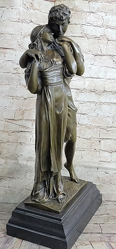 Miniatura 3 de EUROPEAN BRONZE Figura de arte grande de pie para parejas, decoración de mármol, escultura de bronce, estatua de arte decorativo, regalo de venta